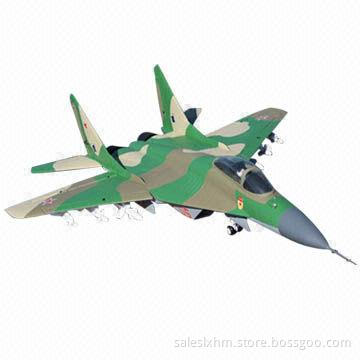 RC toy airplane, color smoke, front and back flap, parachute